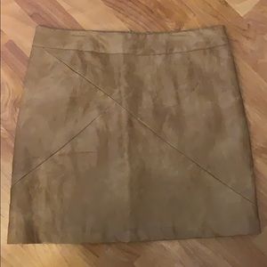 Feaux Leather Skirt Camel Color